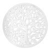 Boho Tree Birds Round White Distressed Medallion Wall Art Accent - 31"